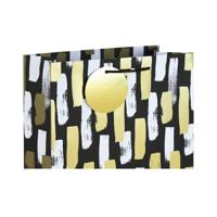 Mono Paint Strokes Gift Bag Large Black Pack of 12 37013-2C