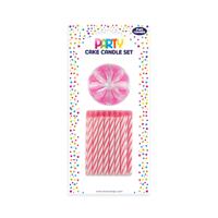 Eurowrap Cake Candle Set Pink Pack of 6 38081-PCC