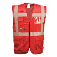 Portwest Iona Executive Vest L Red (Pack of 10)