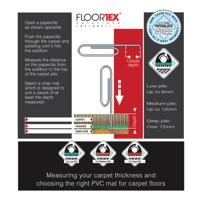 Floortex Cleartex Rectangular Chair Mat Carpet 1500x1200x2.2mm PVC Clear 1115225EV