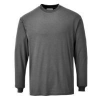Portwest Flame Resistant Anti-Static Long Sleeve T-Shirt L Gry