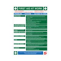 5 Star First Aid Sign Laminated Paper Standard VHS130