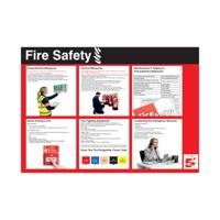 5 Star Fire Safety Sign Laminated Paper A2 VHS133