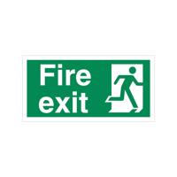 5 Star Fire Exit Running Man Arrow R Sign Vinyl 150x300 VSP318BSAV3015