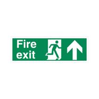 5 Star Fire Exit Run Man Arrow Up Sign Plas 150x450 VSP129SRP4515