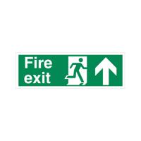 5 Star Fire Exit Running Man Arrow Up Sign Vinyl 150x450 SP129SAV4515
