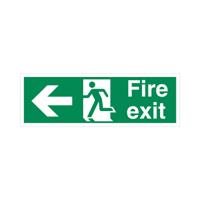5 Star Fire Exit Run Man Arrow Left Sign Plas 150x450 VSP120SRP4515