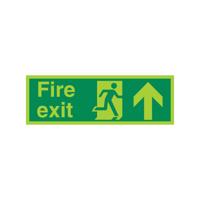 5 Star Fire Exit Run Man Arrow Up Sign Plas 150x450 VPSP129SRP4515