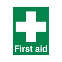 5 Star 100x250 First Aid Sign Rigid Plastic 100x250mm VSP300SRP1025