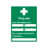 5 Star First Aid Your First Aiders Are Sign Vinyl 600x450 KS008SAV4560