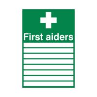 5 Star First Aiders Sign Rigid Plastic 300x200mm VKS007SRP2030
