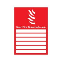 5 Star Your Fire Marshals Are Sign Rigid Plastic A4 VFF162SRPA4