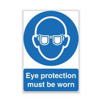 5 Star Eye Protection Must Be Worn Sign Rigid Plastic A4 VM004SRPA4