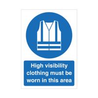 5 Star High Visibility Clothing Must Be Worn Sign Plas A4 VM193SRPA4