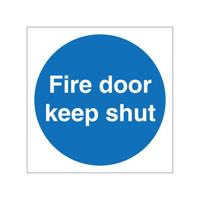 5 Star Fire Door Keep Shut No Symbol Sign Plas 100x100 VM014SRP1010