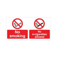 5 Star No Smoking No E-Cigarettes Allowed Vinyl 150x300 VSB018SAV3015