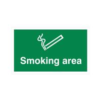 5 Star Smoking Area Sign Rigid Plastic 300x500mm VSP349SRP5030