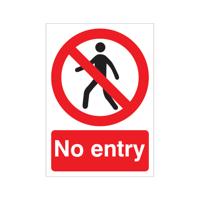5 Star No Entry Sign Rigid Plastic A5 VP411SRPA5