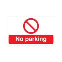 5 Star No Parking Sign Rigid Plastic 300x500mm VP415SRP5030