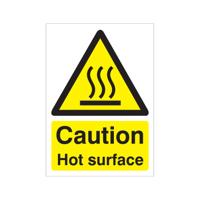5 Star Caution Hot Surface Sign SAVE Vinyl A5 VW417SAVA5