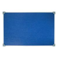 5 Star Office Felt Noticeboard with Fixings and Aluminium Trim 900x600mm Blue