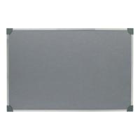 5 Star Office Felt Noticeboard with Fixings and Aluminium Trim 900x600mm Grey