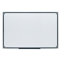 5 Star Office Magnetic Drywipe Board Steel Trim with Fixing Kit and Detachable Pen Tray 900x600mm