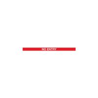 WallMaster 300 Barrier P/Chrome with No Entry Red/Wht Text Belt 3m