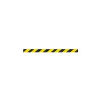 WallPro 450 Magn Back/Belt End Barrier Blk + Ylw/Blk Belt 7.6m