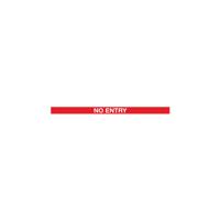 WallPro 450 Magn Back/Belt End Barrier Black + No Entry Red/Wht 9.1m