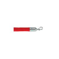 5 Star Economy Velour Rope Red 1.8m with Polished Chrome Ends