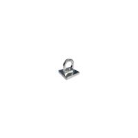 5 Star Wall Plate for Rope Barriers Polished Chrome
