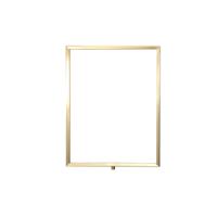 Standard Vertical A3 Sign Frame Polished Brass for Rope Barriers