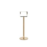 5 Star Sign Stands Polished Brass Post with A4 Horizontal Sign