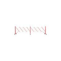5 Star FlexPro Expanding Barricade Red/White 4.9m