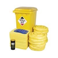 5 Star 360 Litre Chemical Spill Kit in Wheelie Bin Yellow FS637260