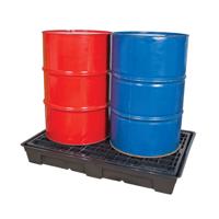 5 Star Evo Recycled Low Level 2 Drum Spillpallets Black FS642134