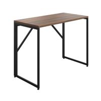 5 Star Lova Folding Rectangular Desk Dark Walnut/Black FS646392