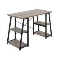 5 Star Strivo A/Frame Desk with Shelves Grey Oak/Black FS646682