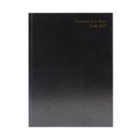5 Star Academic Diary Day Per Page A4 Black 2026-2027 KF1A4ABK26