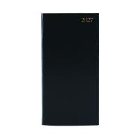 Slim Desk Diary Potrait Week To View Black 2027 KF1BK27