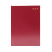 Desk Diary Day Per Page Appt A5 Burgundy 2027 KFA51ABG27