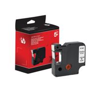 Five Star Non-OEM Replacement for Dymo 45010 Black on Clear 12mm x 7m FS671507