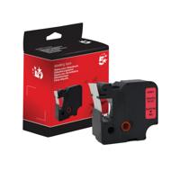 Five Star Non-OEM Replacement for Dymo 45807 Black on Red 19mm x 7m FS672371