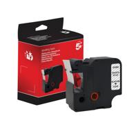 Five Star Non-OEM Replacement for Dymo 45800 Black on Clear 19mm x 7m FS672399