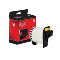 Five Star Non-OEM Replacement for Brother DK-44605 Black on Yellow 62mm x 30.48m FS673140