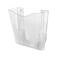 5 Star Wall Pocket Literature Holder with Wall Fixings A4 Portrait Crystal FS677463