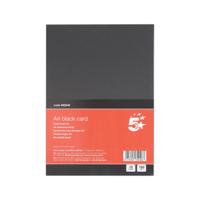 5 Star A4 Black Card x10 Cards 120 Cards in Total Pack of 12 FS680046