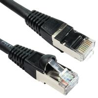 5 Star Cat6A S/STP LSOH Patch Cable Snagless 10m Black FS686966
