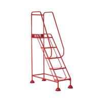 5 Star UK Domed Feet Punched 5 Tread Steps Red FS687688
